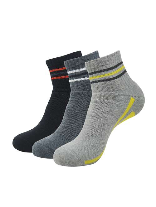 men set of 3 multi colored above ankle length sock - 16260653 - Very Small Image - 1