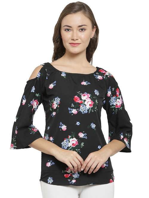 women's a line round neck top - 16324790 - Very Small Image - 1