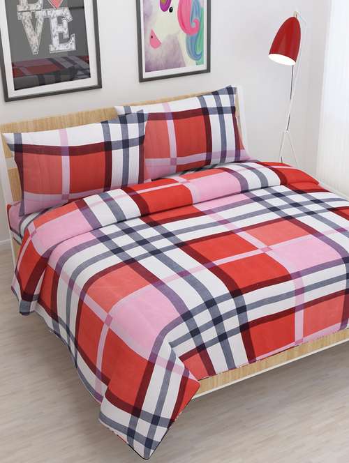 polycotton double bedsheet with 2 pillow covers - 16346709 - Very Small Image - 1