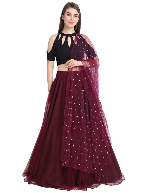key hole a-line lehenga - 16358809 - Very Small Image - 1