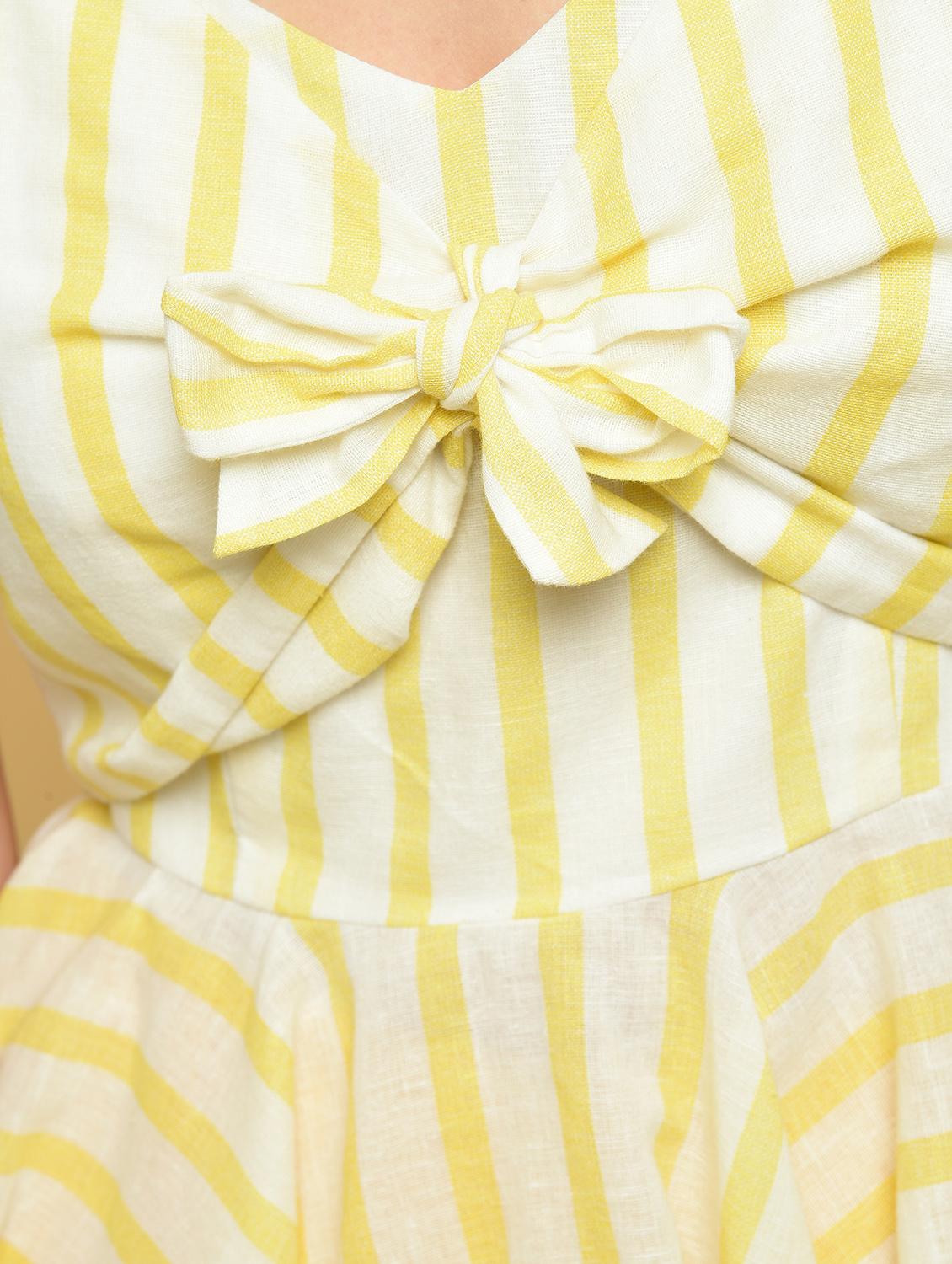 knot detail striped peplum top - 16433515 - Standard Image - 5