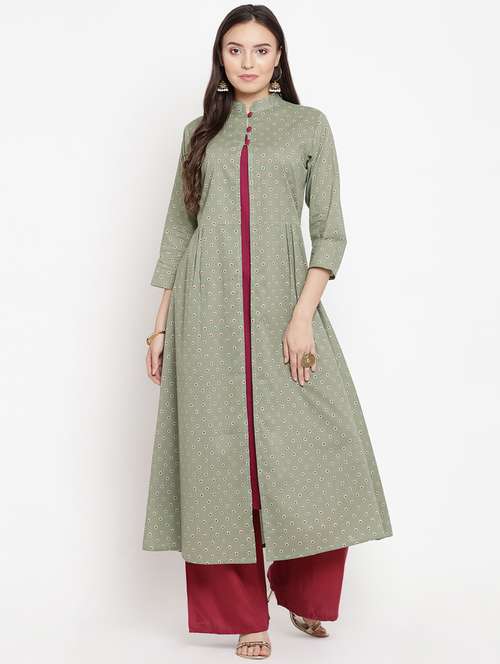 women's layered kurta - 16519994 - Very Small Image - 1