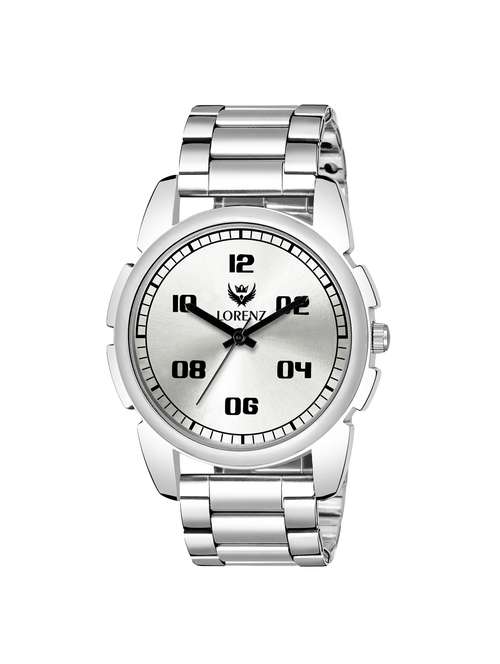 lorenz casual-formal silver dial men's watch | watch for boys - mk-2078w - 16530799 - Very Small Image - 1