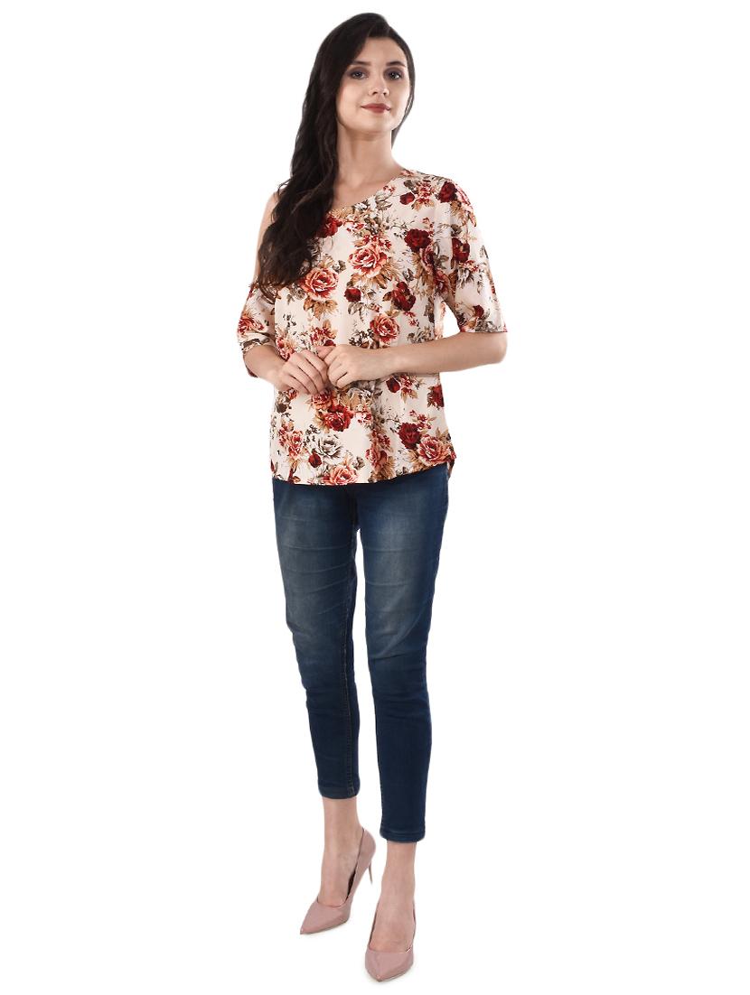 women's straight single shoulder top - 16555484 - Zoom Image - 3