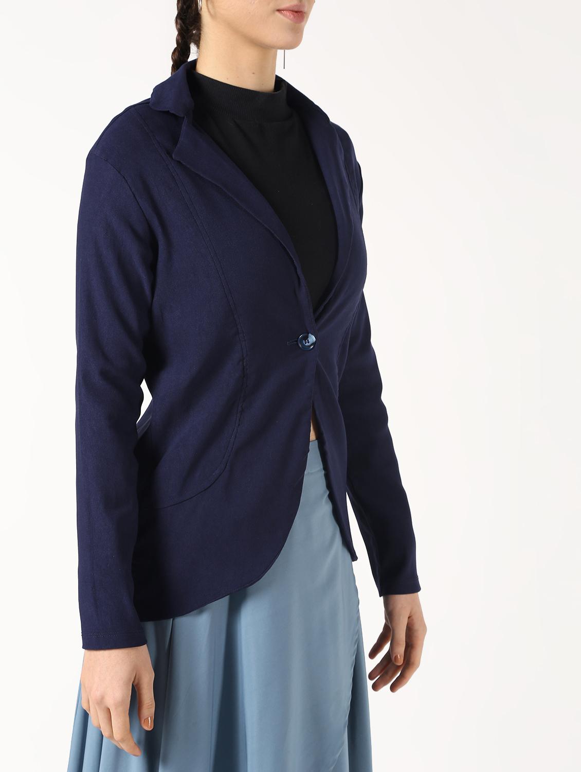 lapel neck formal blazer - 16576491 - Standard Image - 4