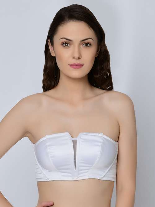front slit solid tube bra - 16643491 - Very Small Image - 1