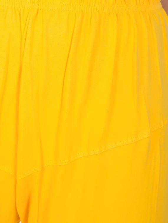 yellow solid solid ankle length leggings - 16646248 - Zoom Image - 4