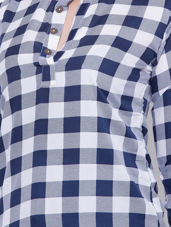 women's straight mandarin neck top - 16649556 - Zoom Image - 4