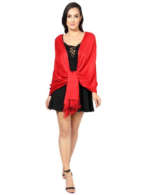 red viscose stole - 16698864 - Very Small Image - 1