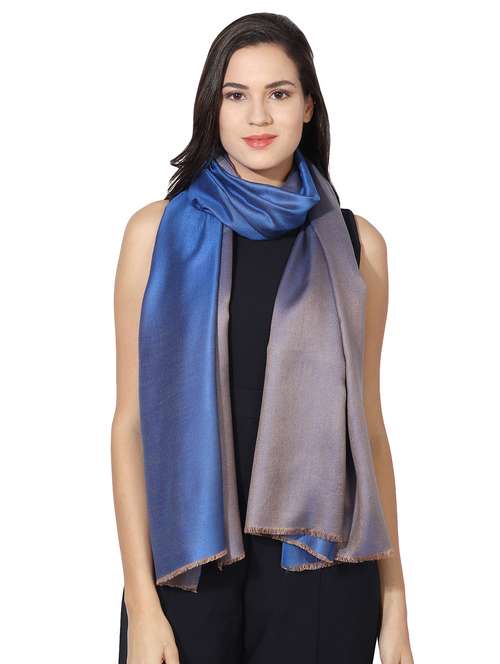 blue modal silk stole - 16698897 - Very Small Image - 1