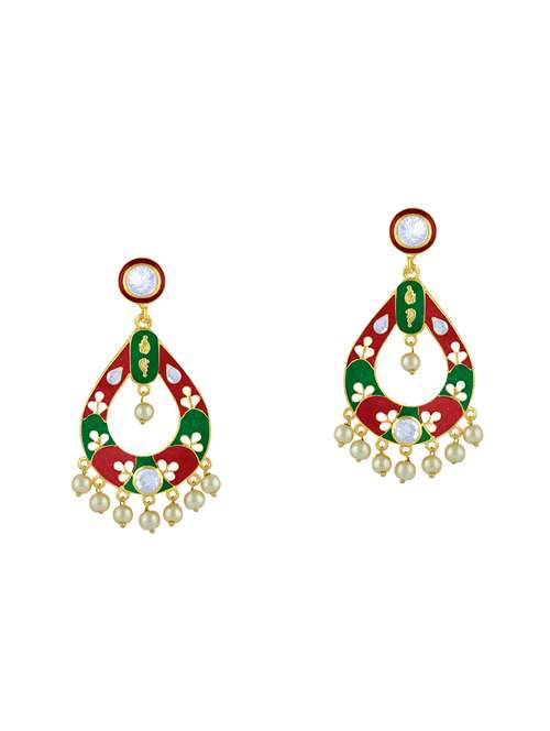 multi colored metal drop earring - 16711441 - Very Small Image - 1