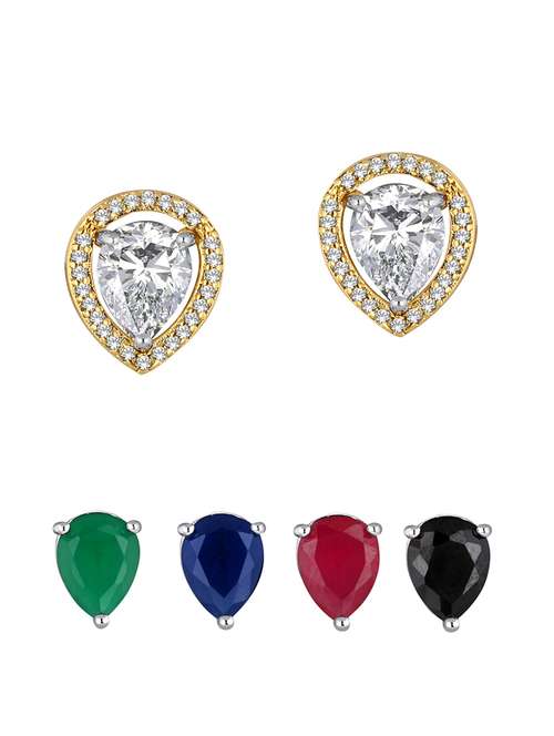 multi colored brass studs earring - 16711560 - Very Small Image - 1