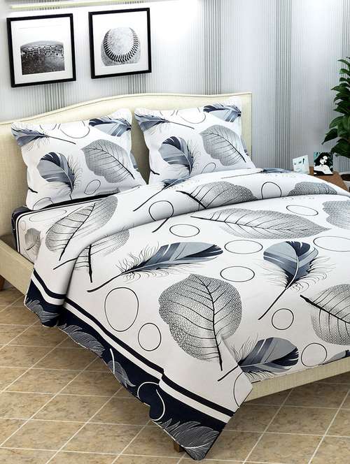 multocolor polycotton 1 double bedsheet with 2 pillow covers - 16717054 - Very Small Image - 1