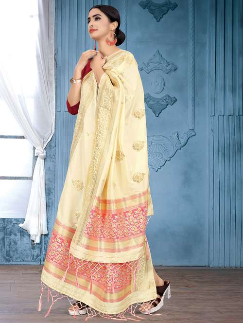 self design banarasi dupatta - 16745947 - Very Small Image - 1
