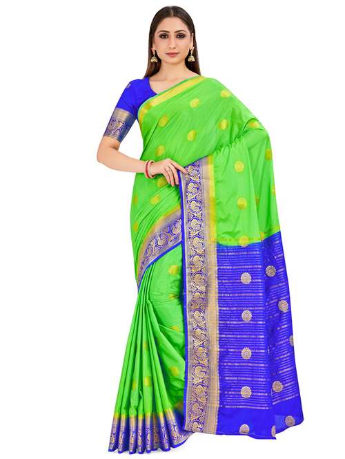self design mysore silk saree - 16750669 - Very Small Image - 1