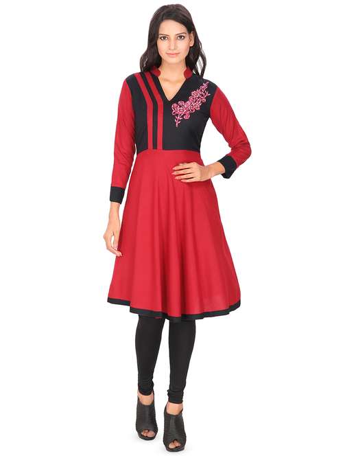 women's flared kurta - 16753191 - Very Small Image - 1