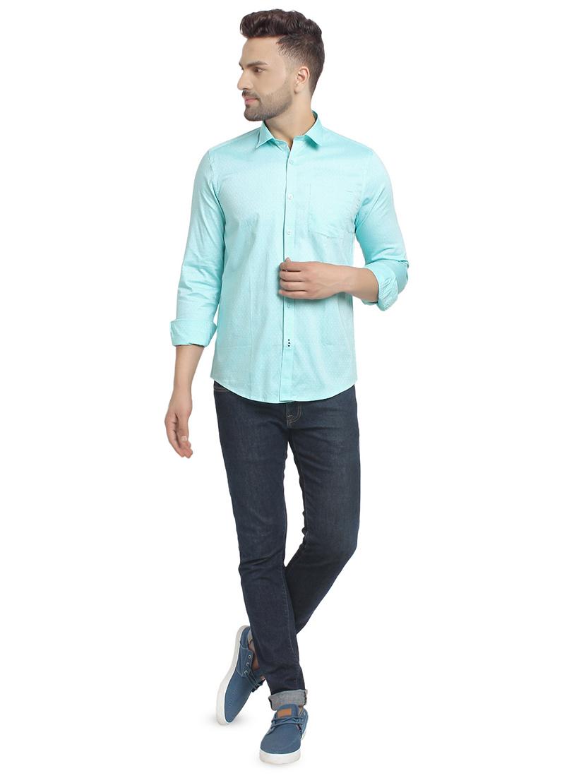 mens self design casual shirt - 16753446 - Standard Image - 3