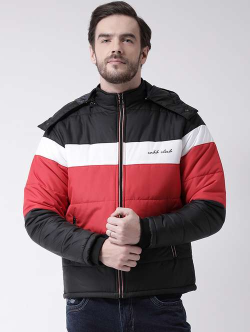 black color block quilted jacket - 16790062 - Very Small Image - 1