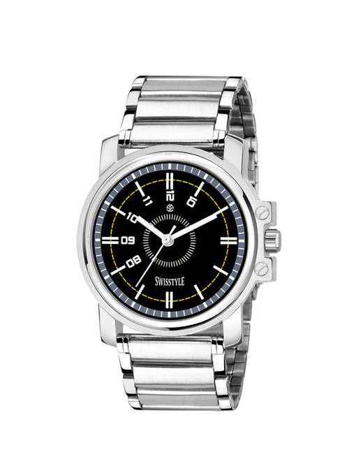 swisstyle  analog black dial men watch-ss-gr810-blk-slv-ch - 16791331 - Very Small Image - 1