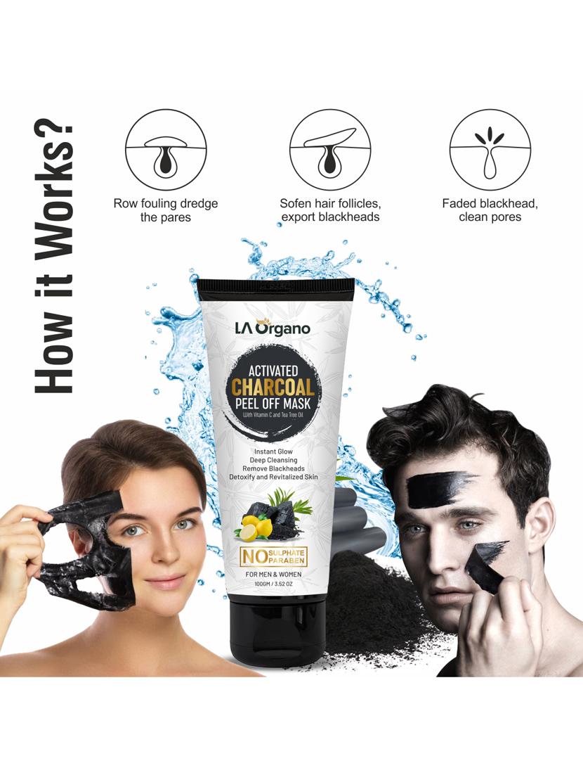 la organo activated mask with tea tree oil for instant glow - deep cleansing - remove blackheads (pack of 3) - 16792078 - Zoom Image - 4