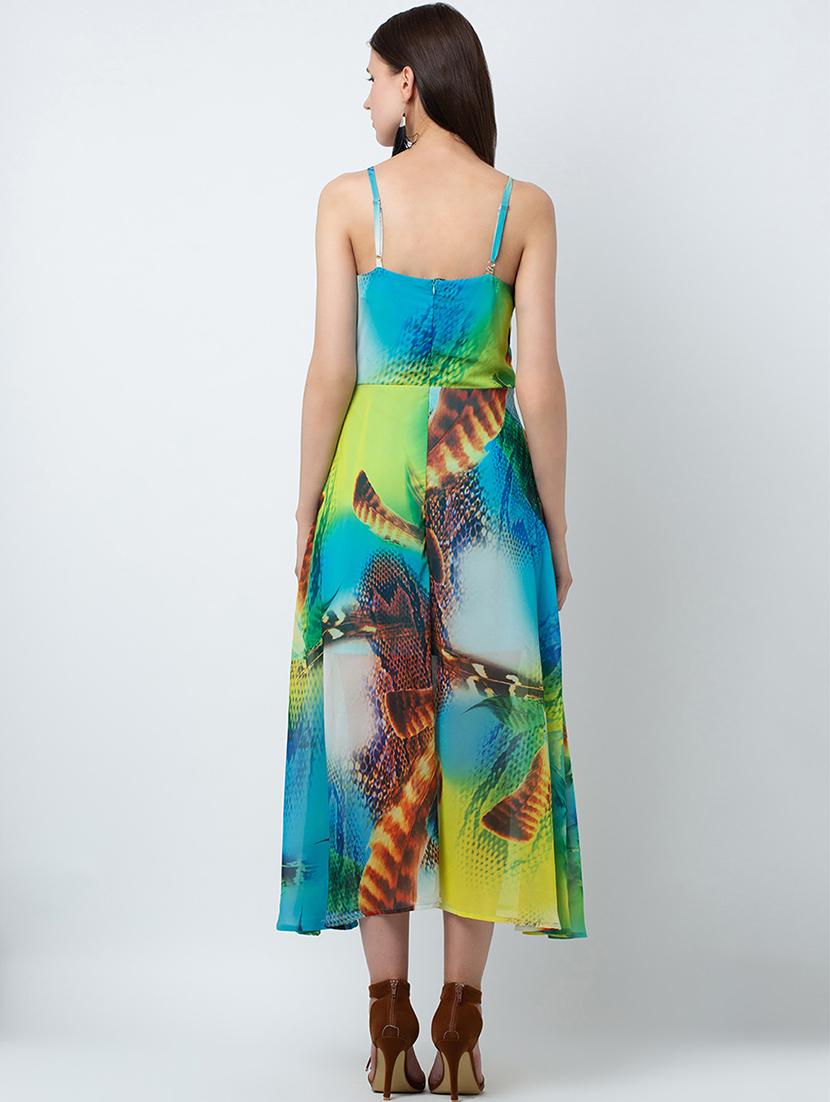 women's fit & flare self design dress - 16792379 - Standard Image - 2
