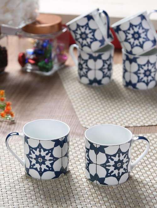 bone china cup set with color design. ( set of 6 ) - 16798221 - Very Small Image - 1