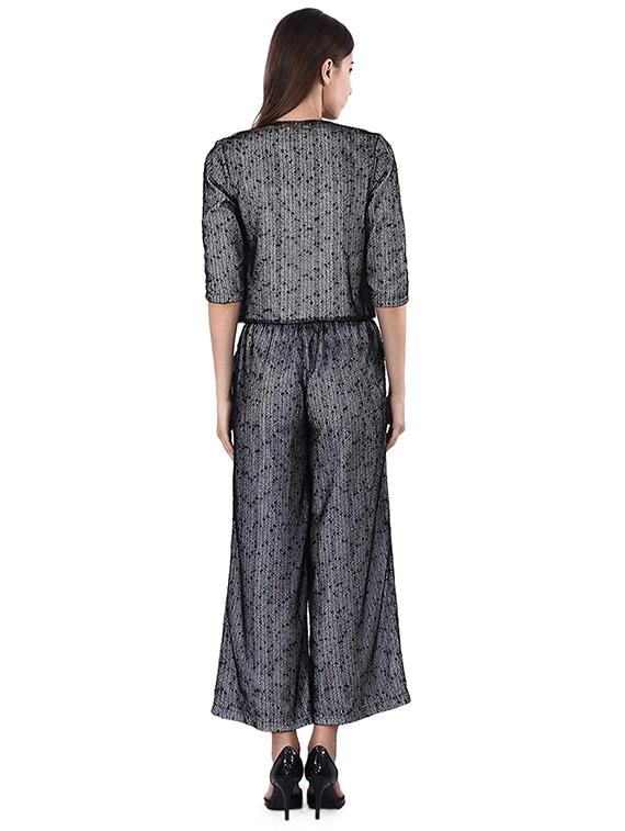 women self design three quarter sleeve formal suit set - 16816475 - Zoom Image - 2