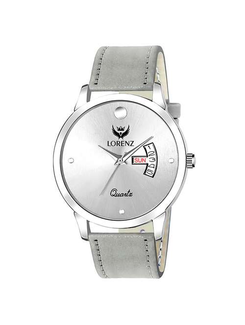 lorenz silver dial day & date analog watch for men- mk-3027k - 16862835 - Very Small Image - 1