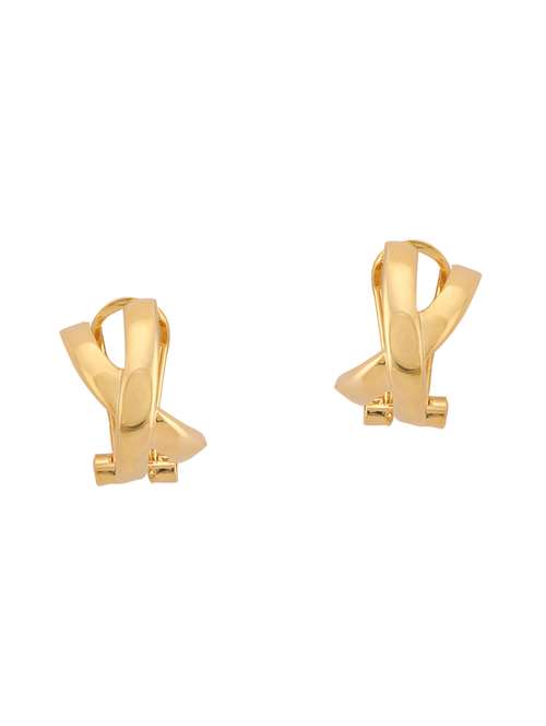 gold metal studs earring - 16884151 - Very Small Image - 1
