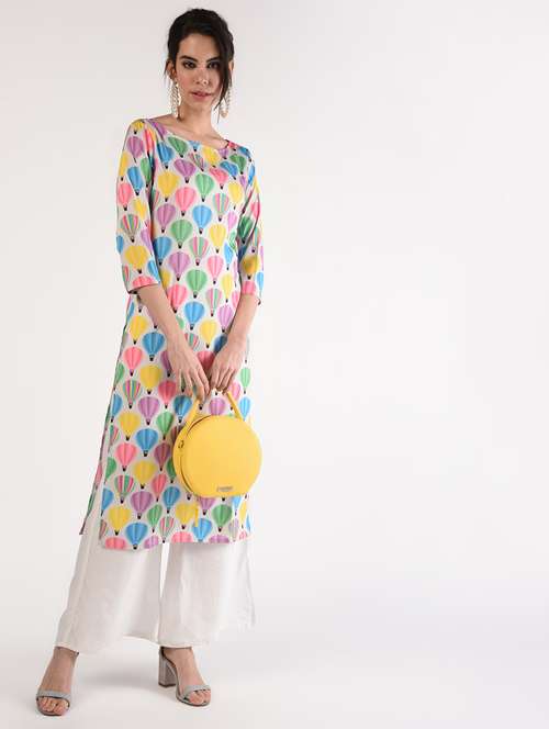 digital print straight kurta - 16911192 - Very Small Image - 1