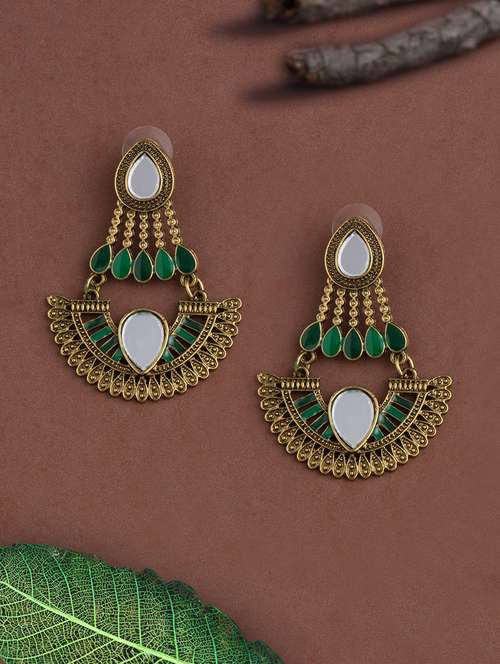 multi colored brass chandballi earring - 16934048 - Very Small Image - 1