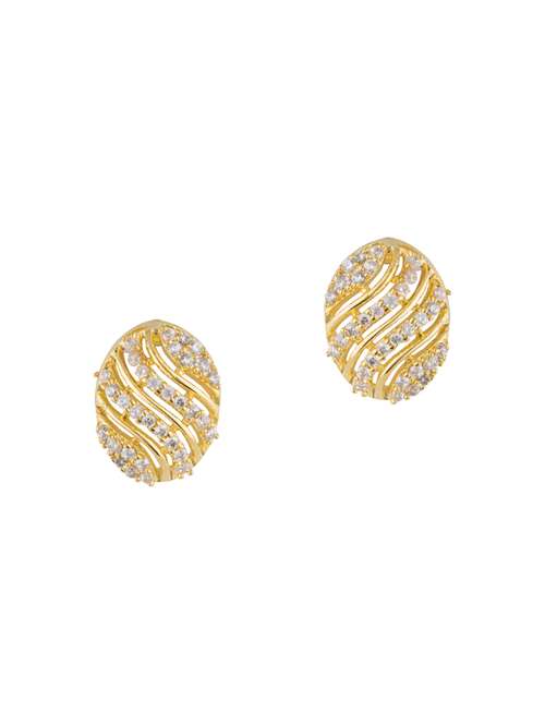 gold brass studs earring - 16955361 - Very Small Image - 1