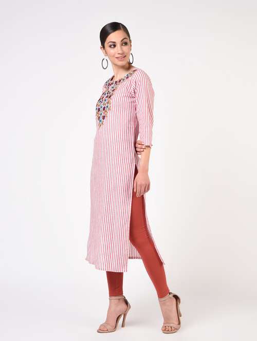 embroidered straight kurta - 16962293 - Very Small Image - 1