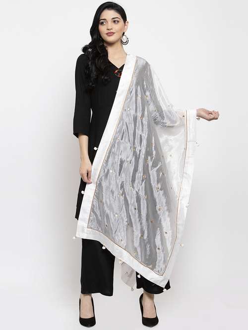 solid gota work dupatta - 16968195 - Very Small Image - 1