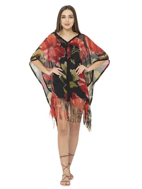 black chiffon kaftan - 17011429 - Very Small Image - 1