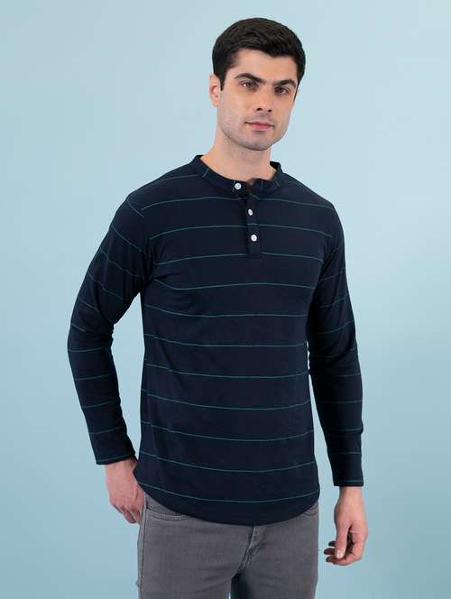 blue striped collared t-shirt - 17024626 - Very Small Image - 1