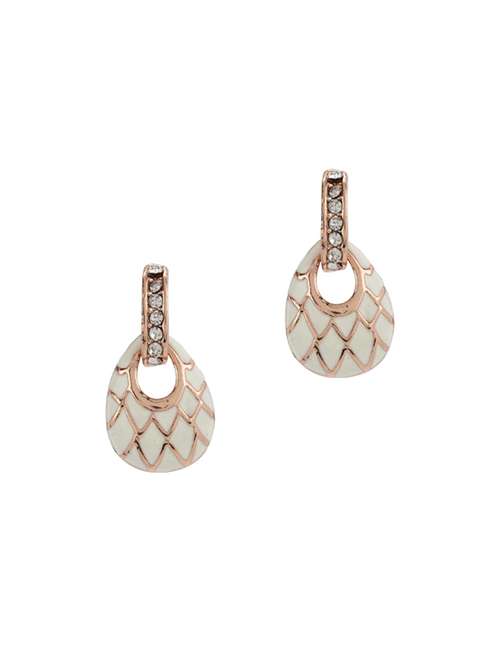 gold metal drop earring - 17041253 - Very Small Image - 1