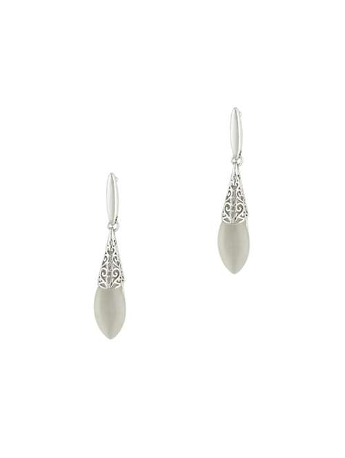 gold metal drop earring - 17041441 - Very Small Image - 1