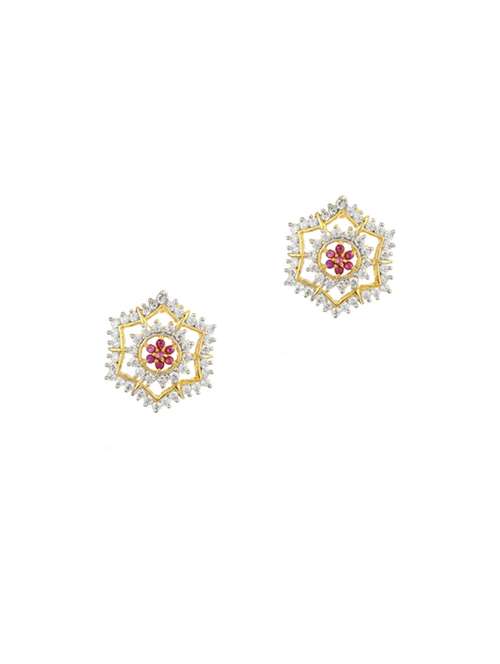 gold metal studs earring - 17041484 - Very Small Image - 1