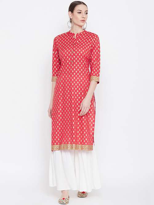 printed kurta sharara set - 17112986 - Very Small Image - 1