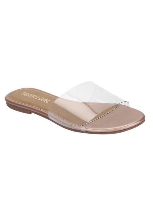 gold slip on sandals - 17117002 - Very Small Image - 1