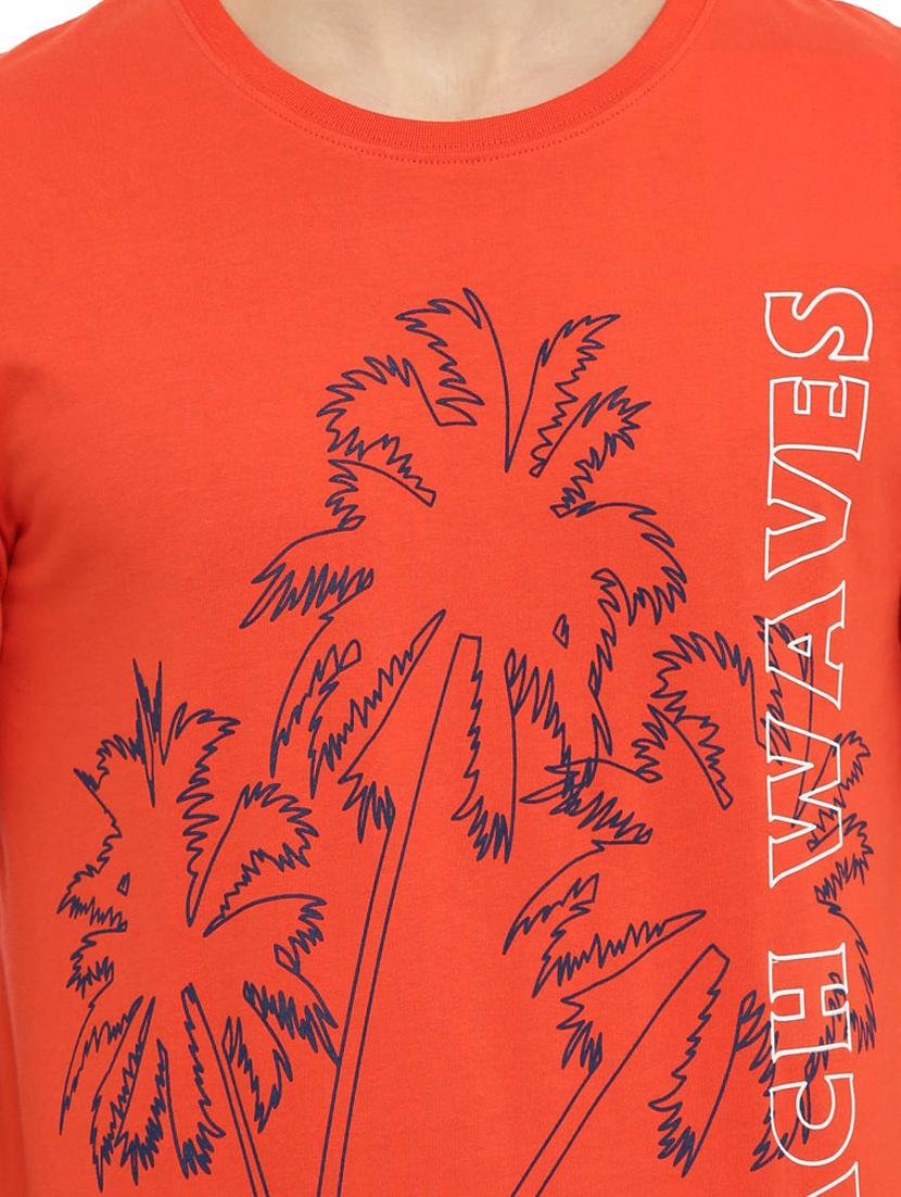 orange front print t-shirt - 17119210 - Zoom Image - 3
