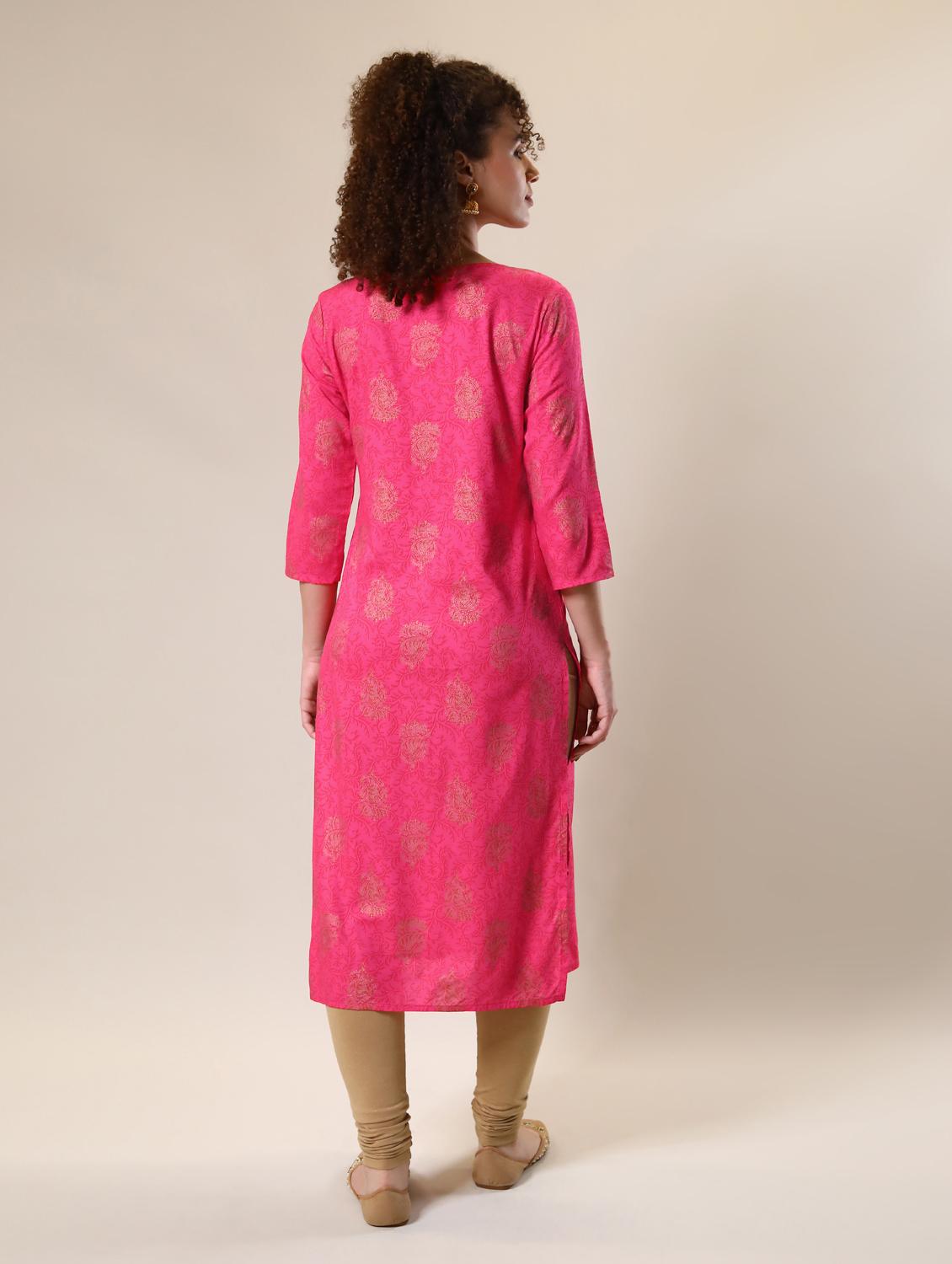 women's straight kurta - 17153228 - Standard Image - 3