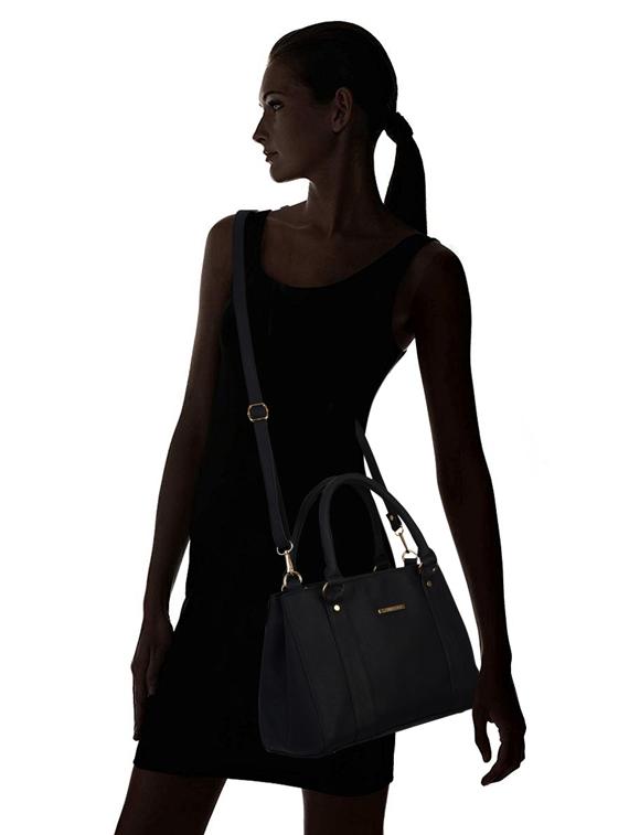 black leatherette (pu) handbag - 17153490 - Standard Image - 4