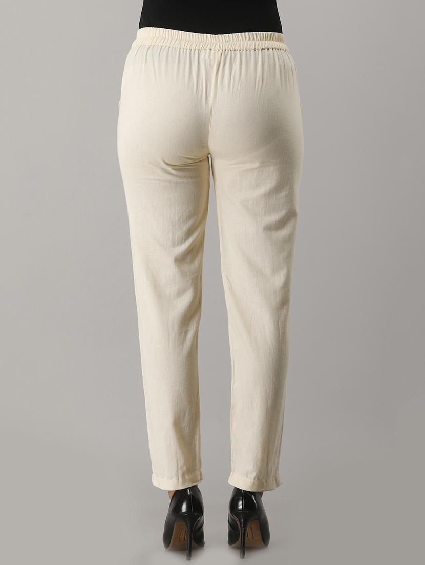 women solid full length cigarette pants - 17162953 - Zoom Image - 2
