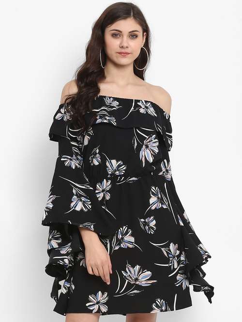 off shoulder floral a-line dress  - 17163898 - Very Small Image - 1