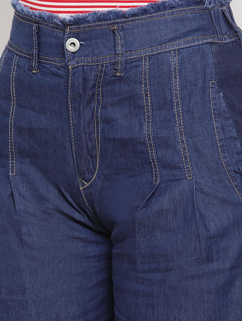 women's plain wide leg jeans - 17191502 - Standard Image - 4