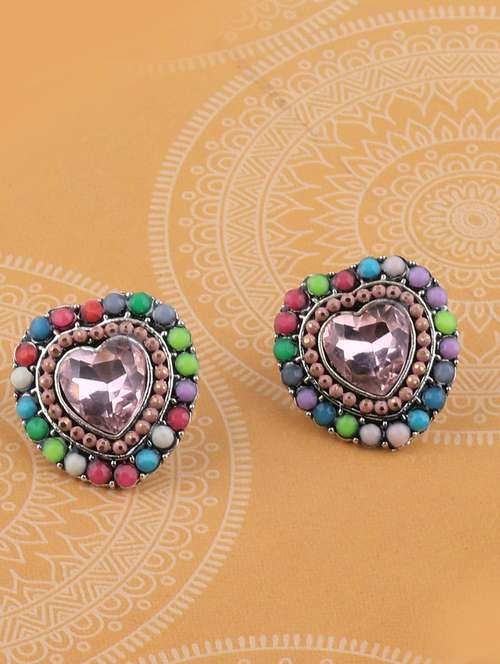 multi colored metal studs earring - 17194490 - Very Small Image - 1