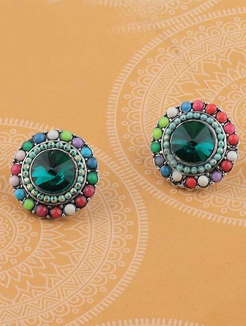 multi colored metal studs earring - 17194505 - Very Small Image - 1