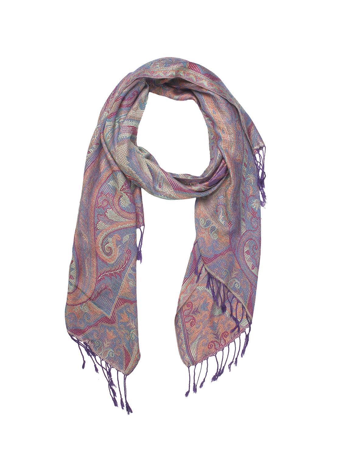 multi colored silk blend stole - 17229361 - Zoom Image - 4